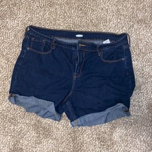Dark denim shorts